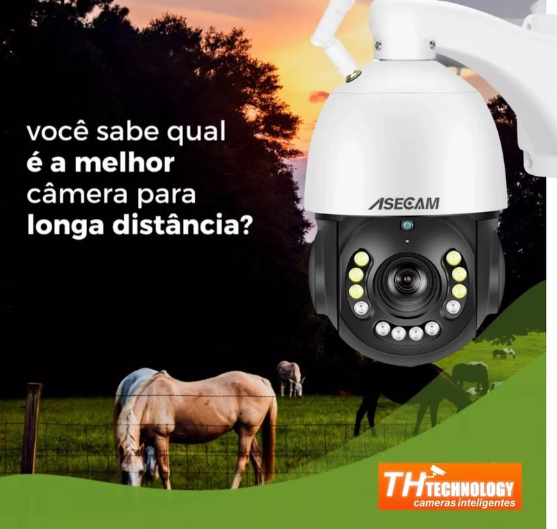 Câmera Ip Wi-fi Poe 4k 30x Zoom Óptico 8mp Ip67 Speed Dome