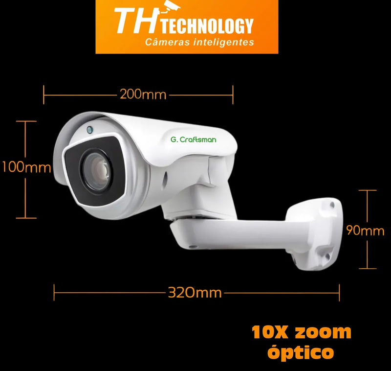 Câmera Ip G.craftman Super Hd Profissional 3k Motorizada Ptz