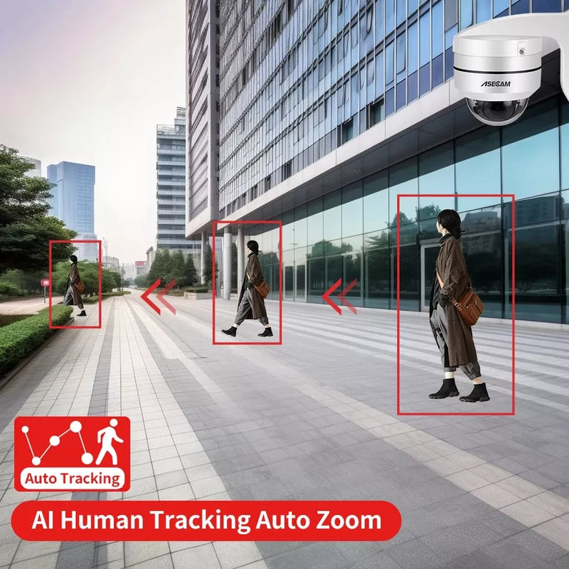 Câmera Ip Asecam Domeik10camuflada Auto-tracking 5xzoom Ip67