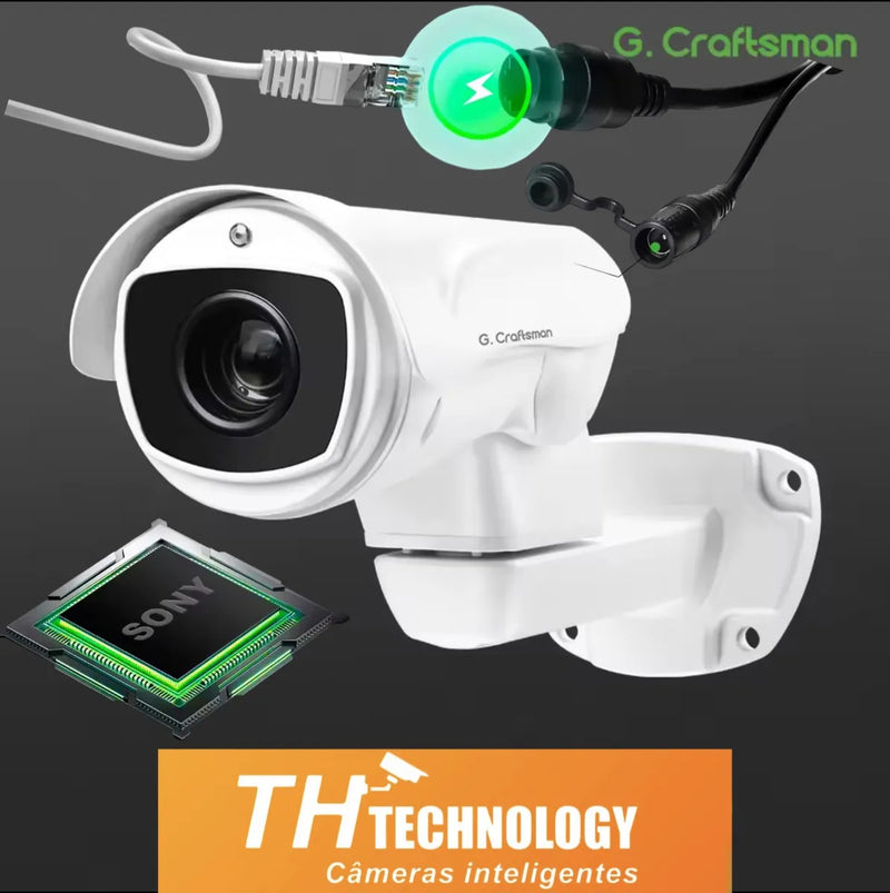 Câmera Ip G.craftman Super Hd Profissional 3k Motorizada Ptz