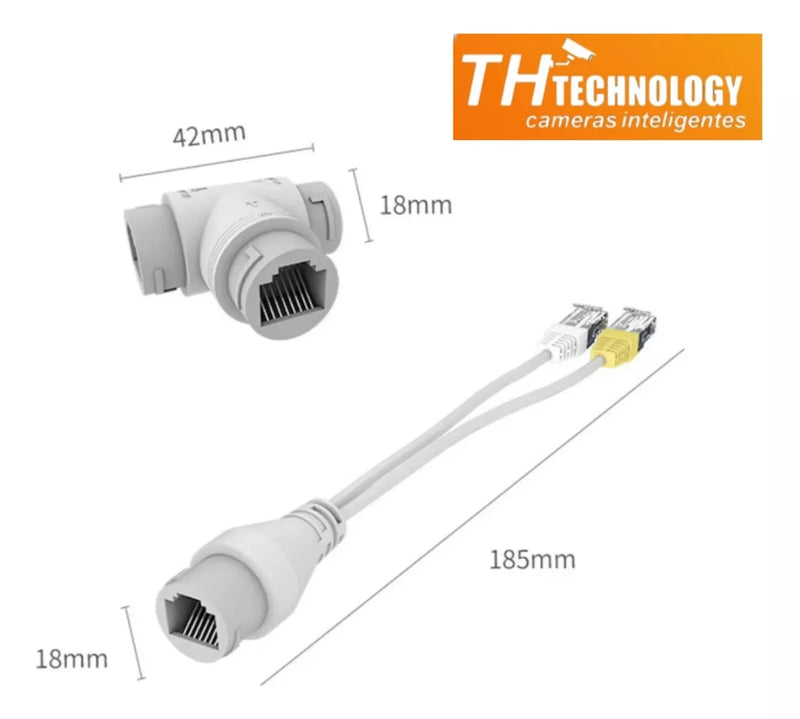 Splitter 2em 1 Para Câmeras De Segurança Extender Poedados