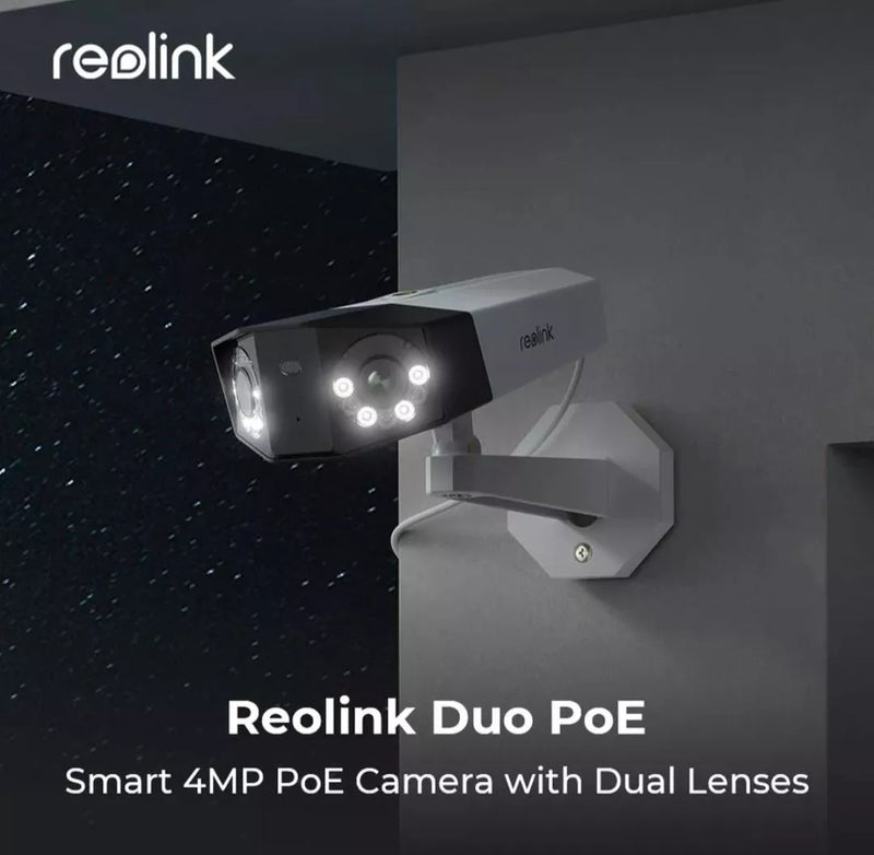 Camera Ip Reolink Duo2 Panorâmica 4k Ampla Visão Onvif