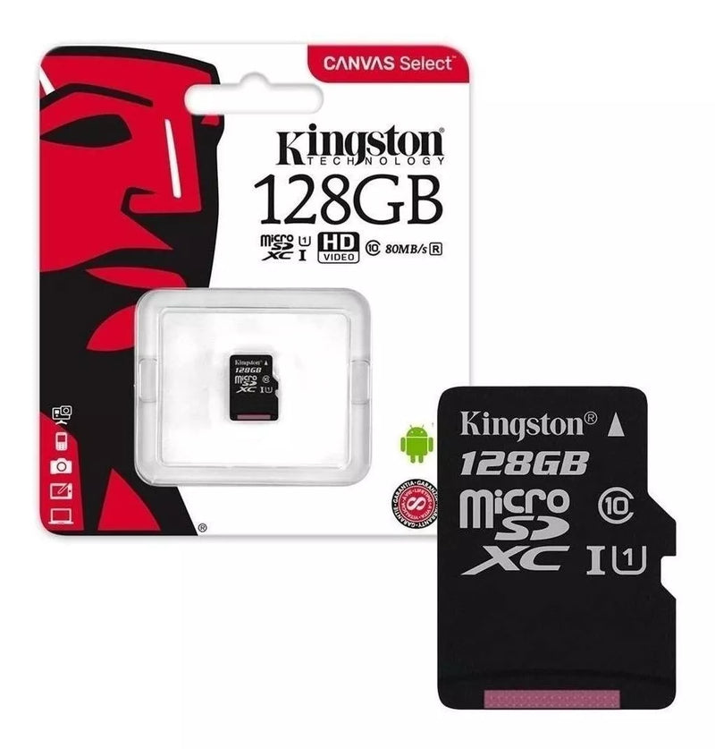 Cartão de memória Kingston Canvas SDCS2/128GB Canvas Select com adaptador SD 128GB