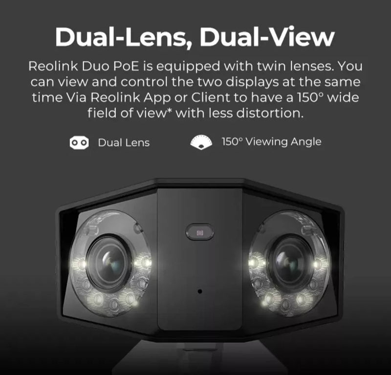 Camera Ip Reolink Duo2 Panorâmica 4k Ampla Visão Onvif