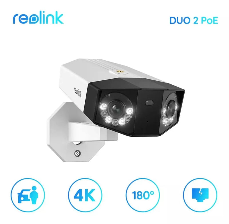 Camera Ip Reolink Duo2 Panorâmica 4k Ampla Visão Onvif