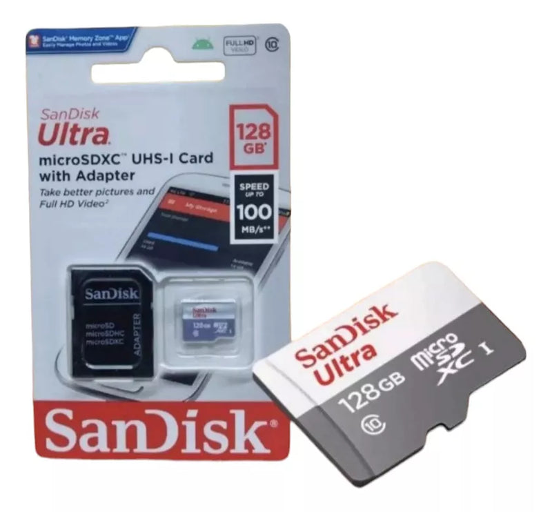 Cartão De Memória 128 Gigas Ultra-hd Classe 10 Resolução 4k