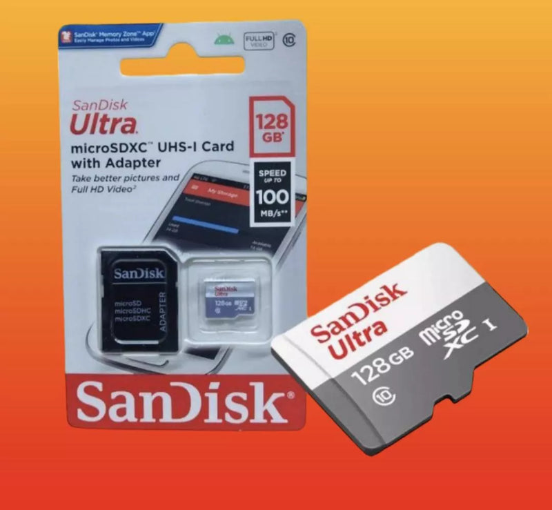 Cartão De Memória 128 Gigas Ultra-hd Classe 10 Resolução 4k
